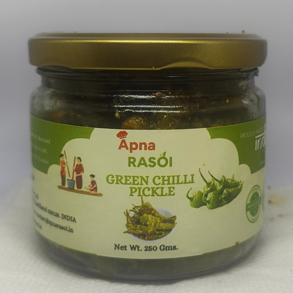 Homemade Green Chilli Pickle - Apna Rasoi